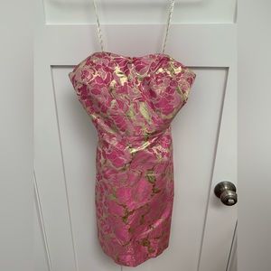 Pink strapless Lilly Pulitzer dress